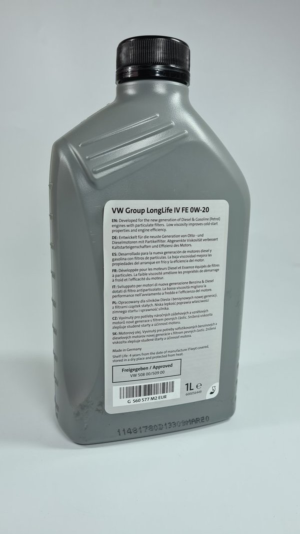 LongLife IV 0W-20 Motoröl 1 Liter