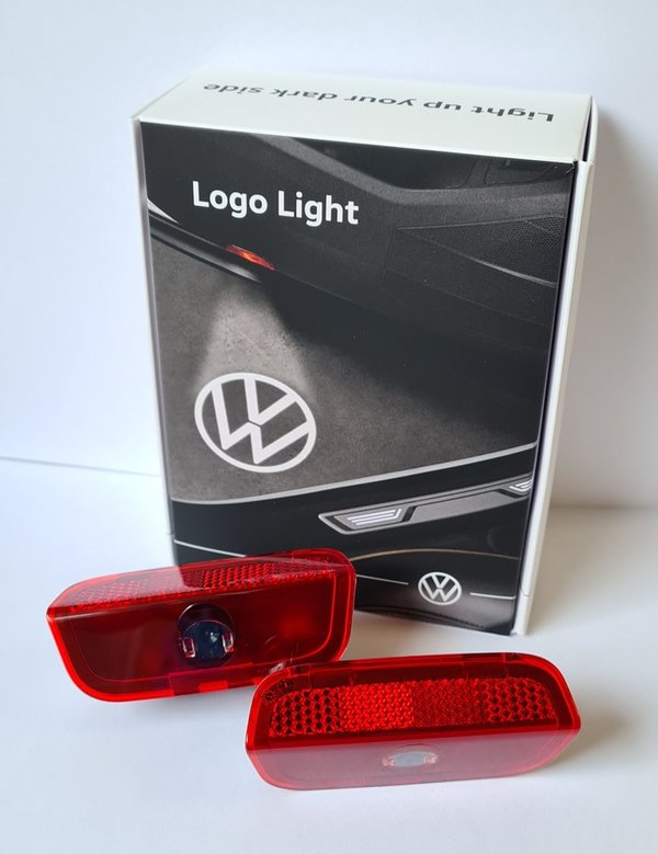LED-Logoleuchte für Türverkleidung, neues Logo, Schwarz/Weiß